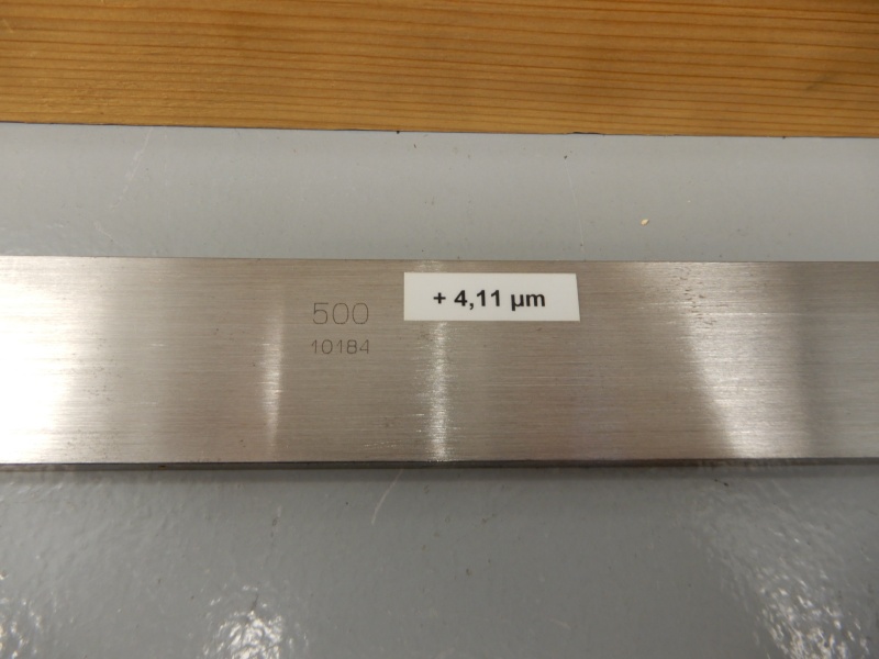 Einzel- Endmaß Parallelendmaß 500 x 35 x 9 mm Gen. 1
