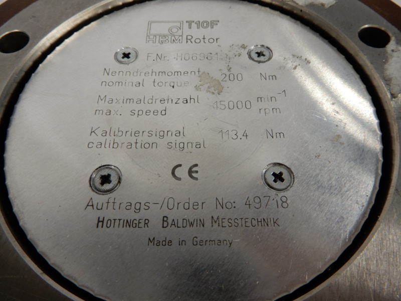 HBM Hottinger Baldwin Messtechnik T10F Drehmomentaufnehmer Messflansch Messwelle
