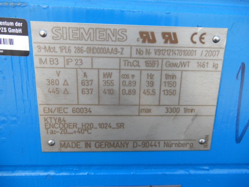 Siemens 1PL6 286-0HD000AA9-Z Asynchronmotor Motor