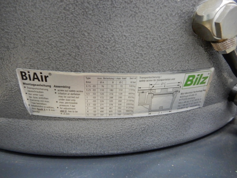 BILZ Membran-Luftfeder-Isolator BiAir Luftfeder Isolator Antivibration 4-ED