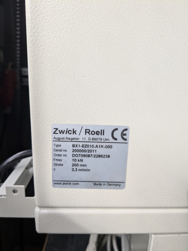 Zwick Roell Elektroprüfzylinder BX1-EZ010.A1K-000 mit Prüfrahmen 10 kN Prüfsystem