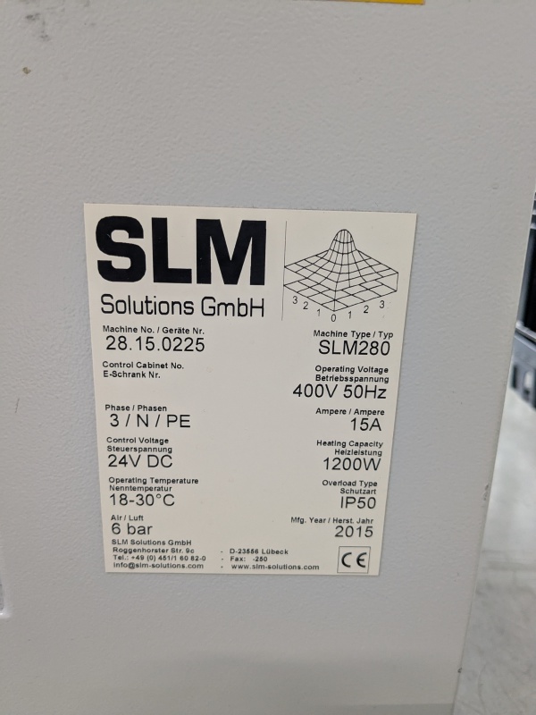 SLM 280 HL Selective Laser Melting Maschine 3D Drucker