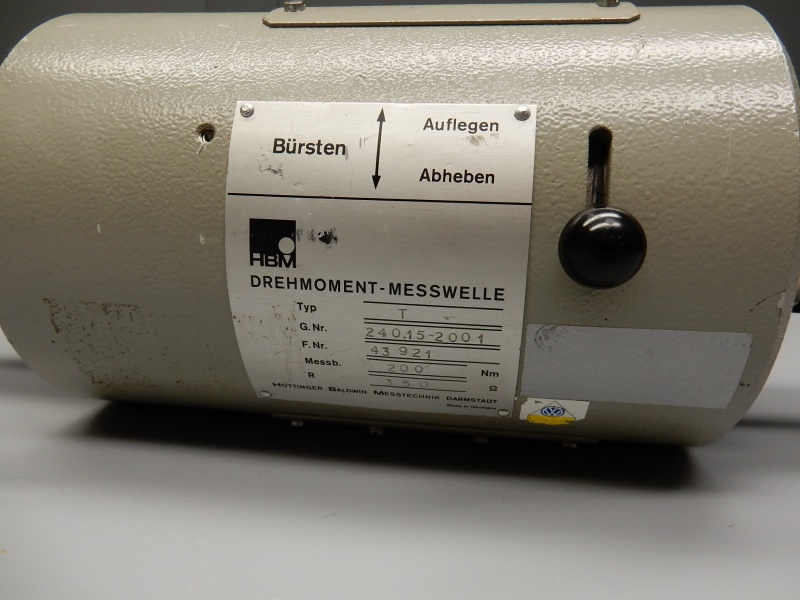 HBM Drehmoment Messwelle T 240.15-2001 Messbereich 200 Nm Hottinger Baldwin Messtechnik