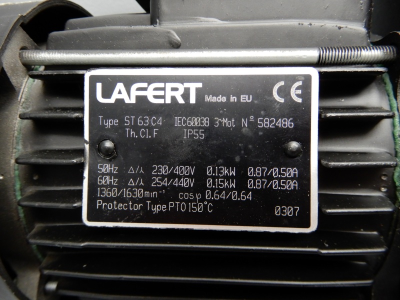 Elektro Motor Lafert ST63C4 0,13kW Welle 300mm