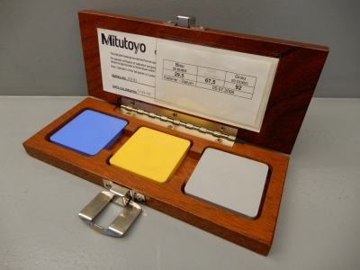 Mitutoyo 64AAA964 Durometer Prüf Block Satz Test Block Calibration Set