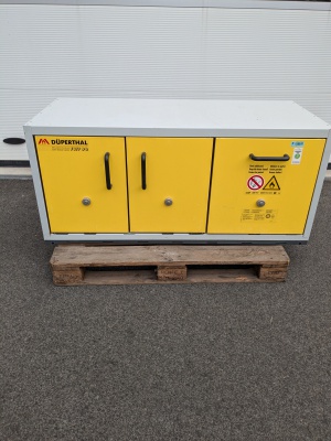 defekter Gefahrstoff Abzugsunterschrank Düperthal FWF90 Model 2-137000 Chemikalienschrank defekt